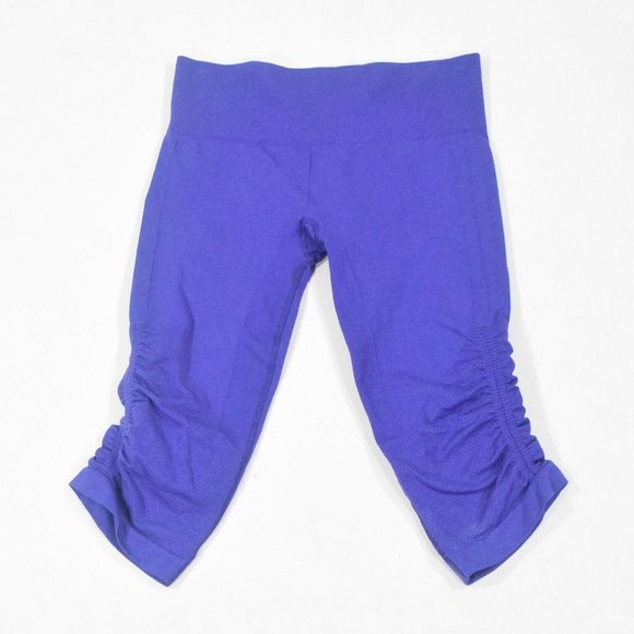 Lululemon Periwinkle Blue Stretch Knit "In the Flow" Cropped Leggings - Picture 6 of 6